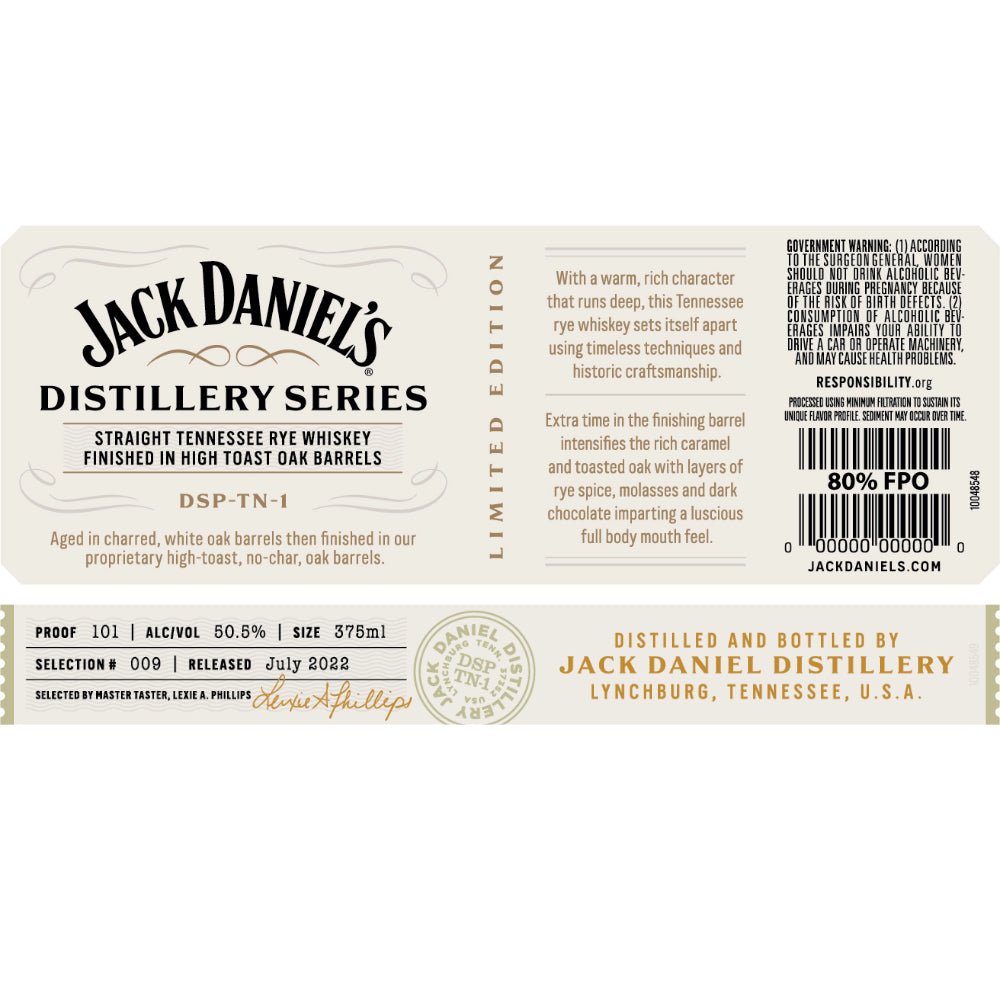 Jack Daniel's Distillery Series No. 9 Rye Whiskey Jack Daniel's   