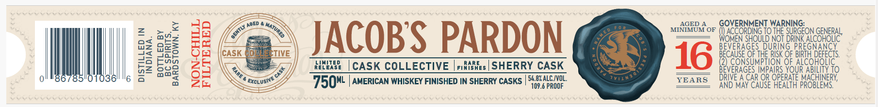 Jacob's Pardon 16 - Year American Whiskey Sherry Cask Finish - Main Street Liquor