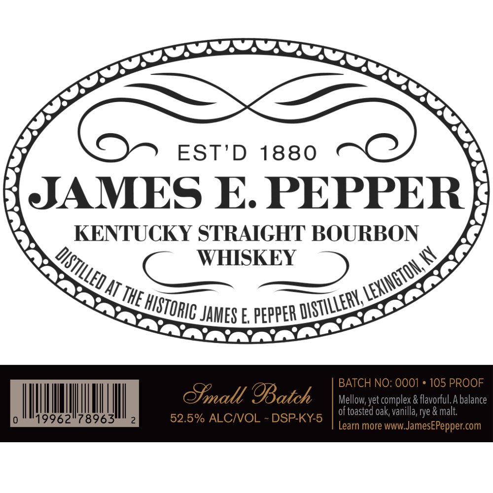 James E. Pepper Small Batch Kentucky Straight Bourbon Bourbon James E. Pepper   