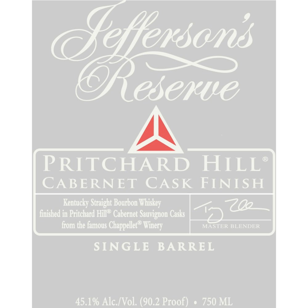 Jefferson's Pritchard Hill Cabernet Cask Finished Single Barrel Bourbon Jefferson's   
