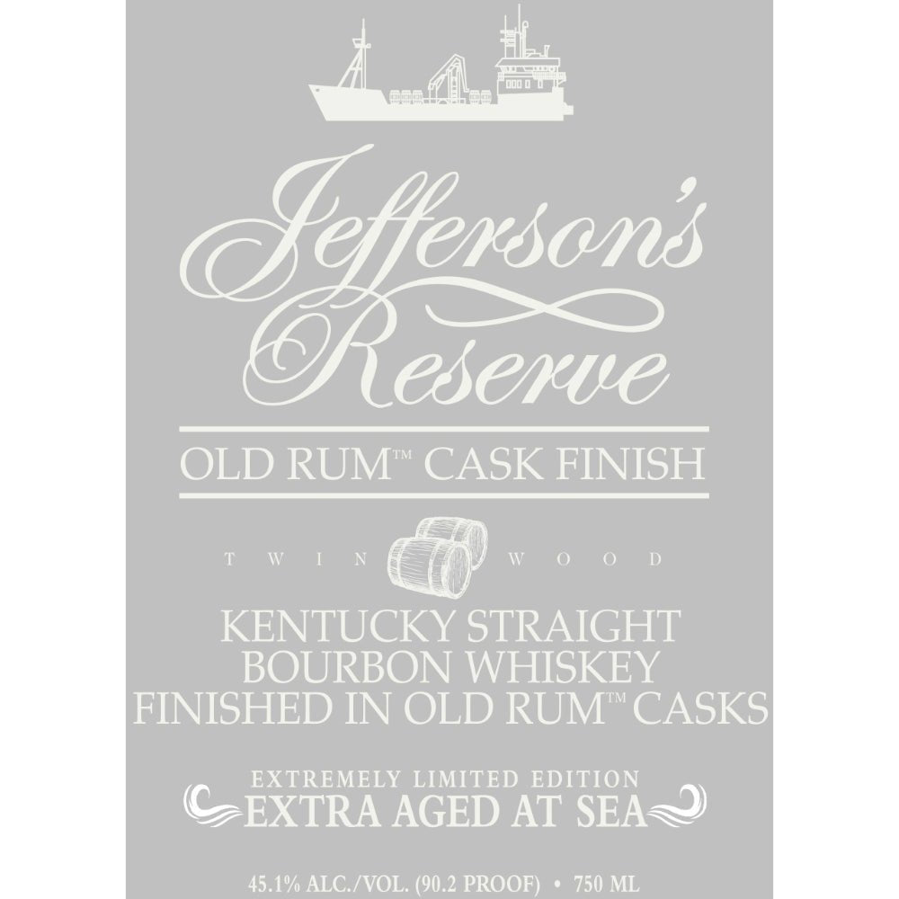 Jefferson's Reserve Old Rum Cask Finish Extra Aged At Sea Bourbon Jefferson's   