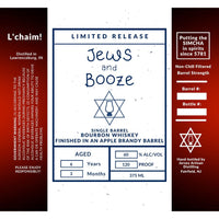 Thumbnail for Jews and Booze Single Barrel Bourbon Finished In An Apple Brandy Barrel Bourbon Jews and Booze   