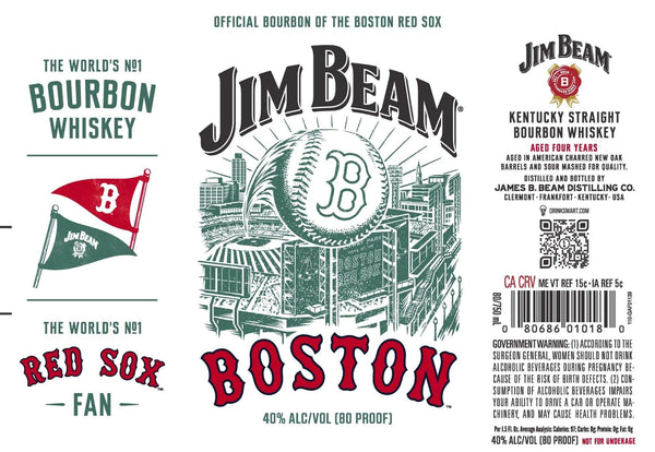Jim Beam Boston Red Sox Kentucky Straight Bourbon Whiskey