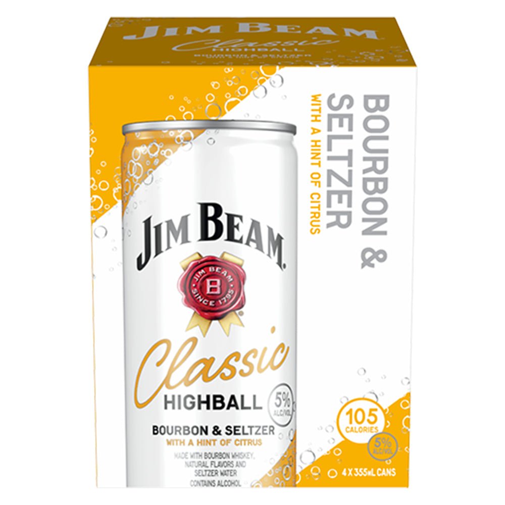 Jim Beam Classic Highball Bourbon & Seltzer Canned Cocktails Jim Beam   