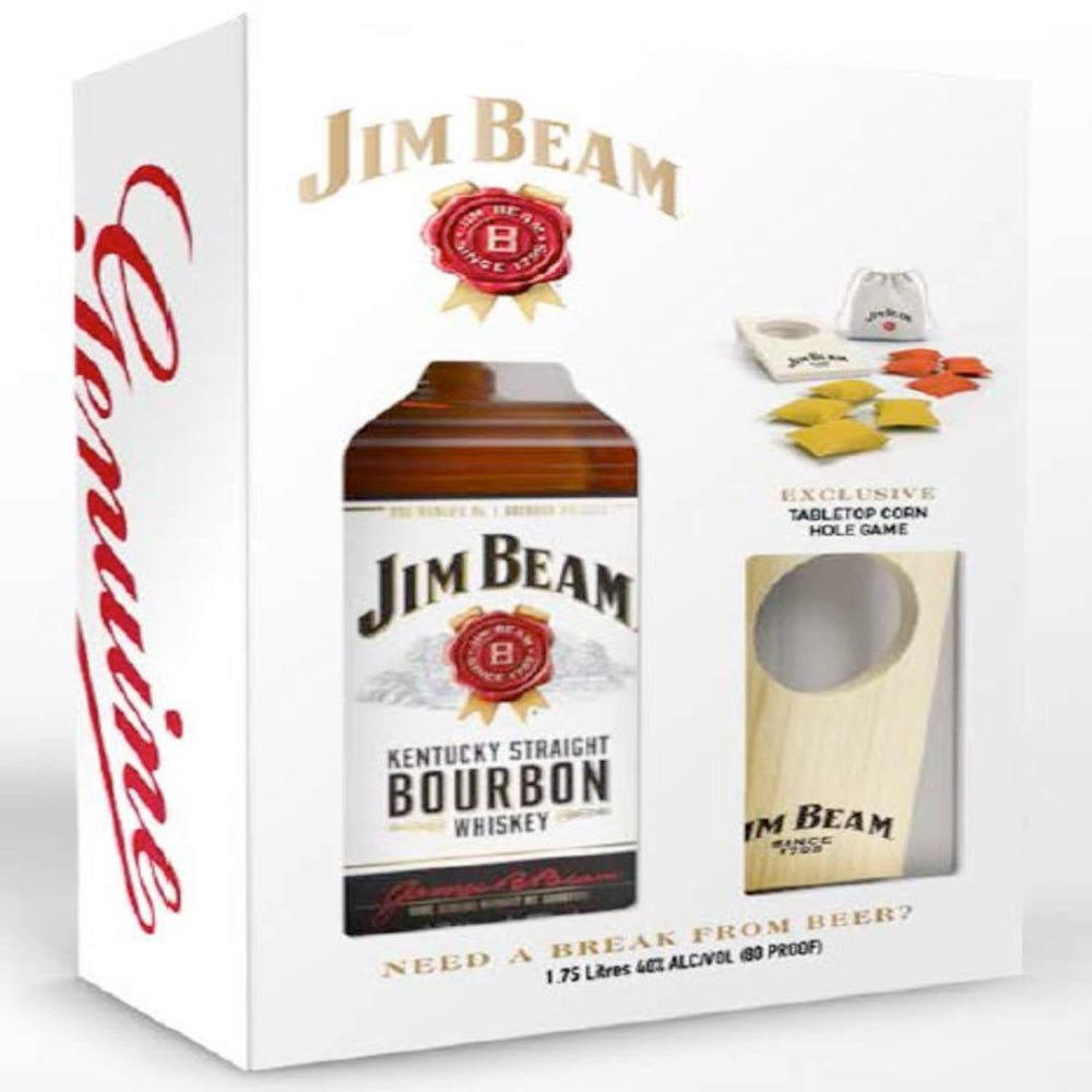 Jim Beam Kentucky Straight Bourbon 1.75L with Cornhole Game Bourbon Jim Beam   