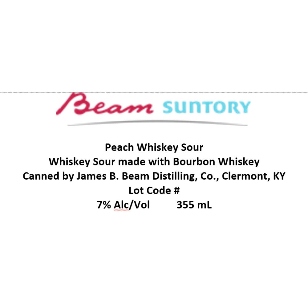 Jim Beam Peach Whiskey Sour Canned Cocktail Ready-To-Drink Cocktails Jim Beam   