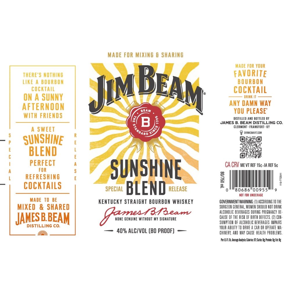 Jim Beam Sunshine Blend Straight Bourbon - Main Street Liquor