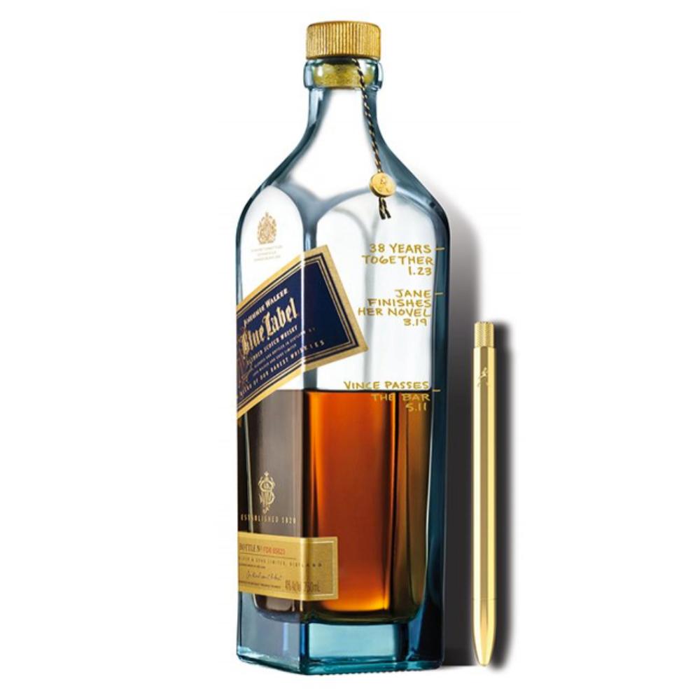 Johnnie Walker Blue Label With Gold Pen Gift Set Scotch Johnnie Walker   