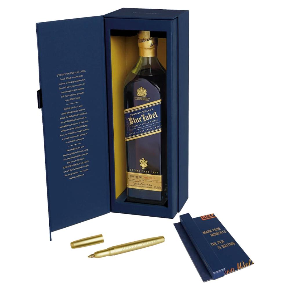 Johnnie Walker Blue Label With Gold Pen Gift Set Scotch Johnnie Walker   
