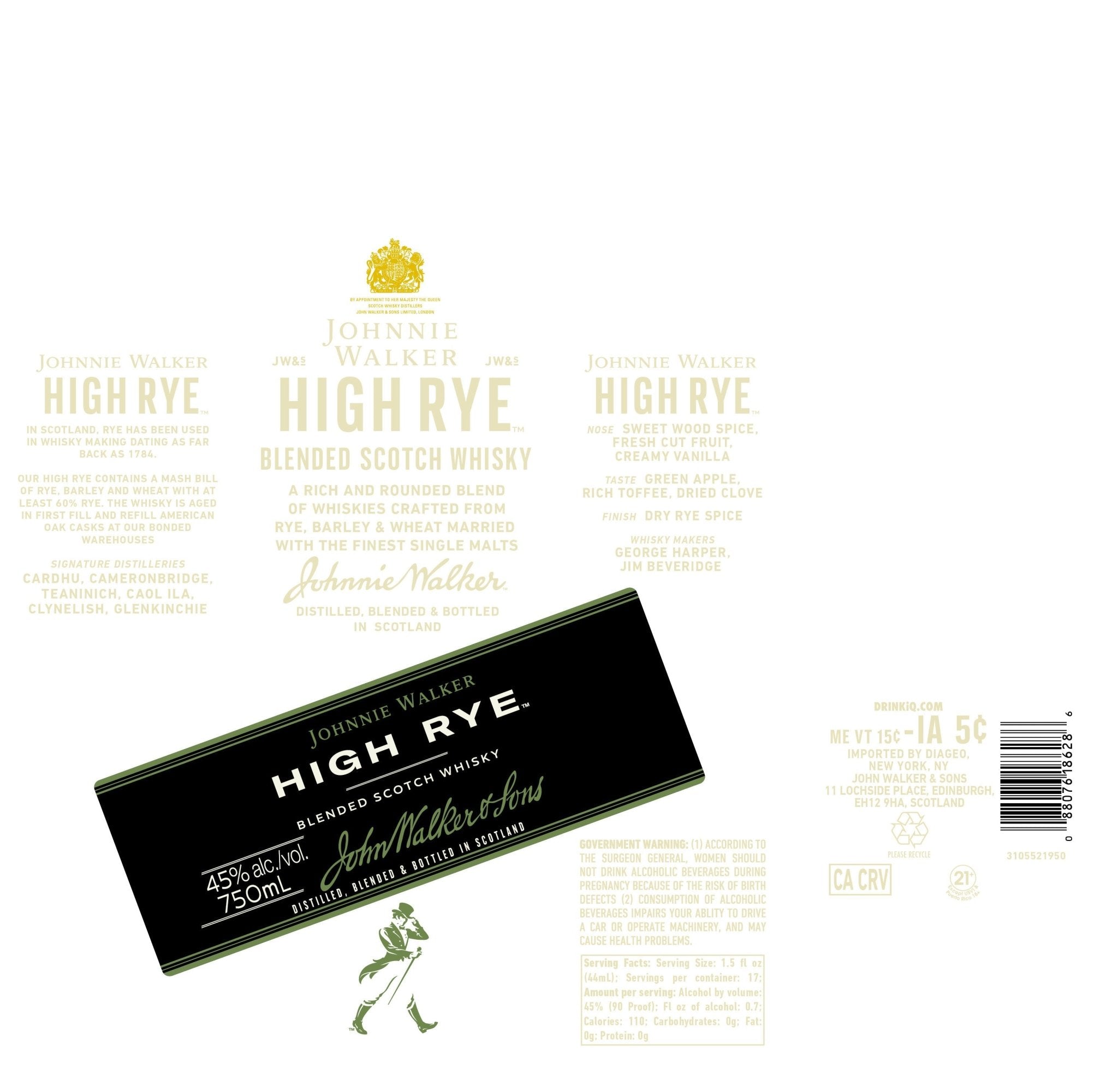 Johnnie Walker High Rye Blended Scotch Whisky Johnnie Walker