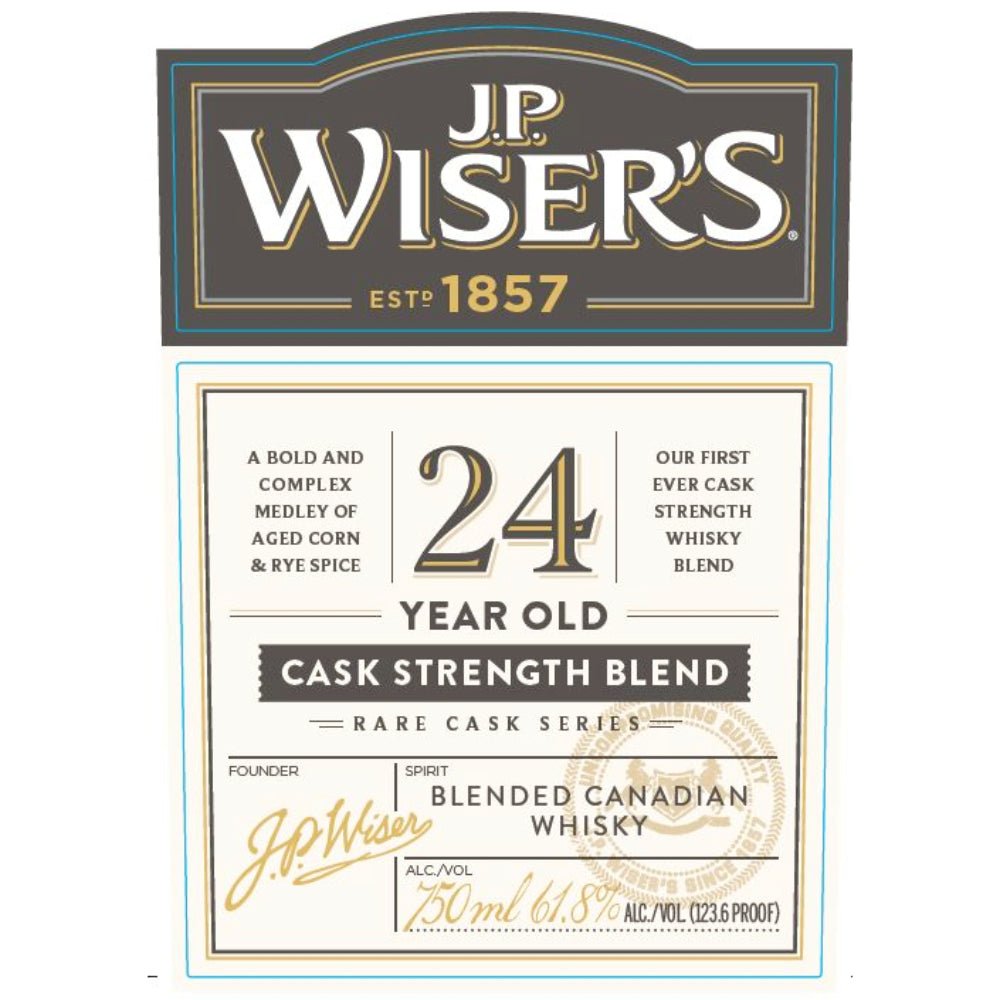 J.P. Wiser’s 24 Year Old Cask Strength Blended Whisky Canadian Whisky J.P. Wiser's   