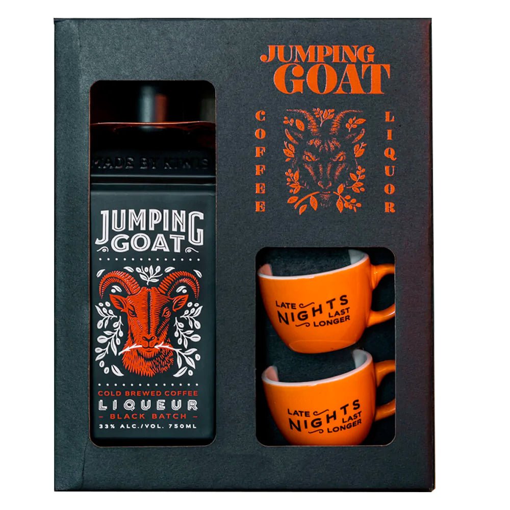 Jumping Goat Cold Brewed Coffee Liqueur Black Batch Gift Set Liqueur Jumping Goat Liquor   