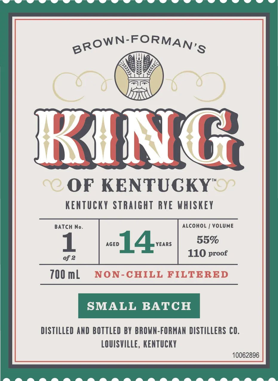 King of Kentucky 14 Year Old Small Batch Rye Whiskey Batch 1 700mL - Main Street Liquor