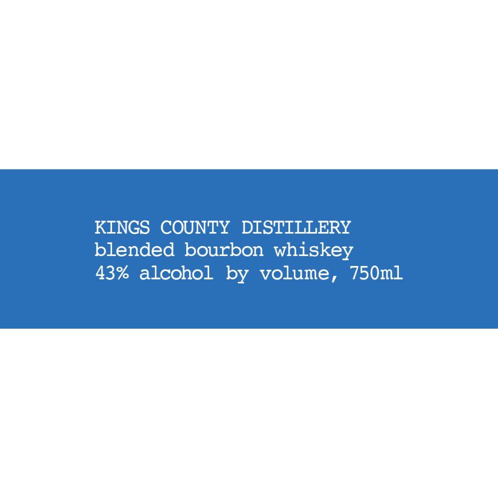 Kings County Blended Bourbon Bourbon Kings County Distillery   