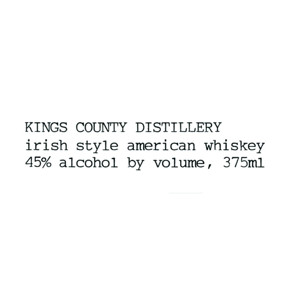 Kings County Irish style American whiskey 375mL American Whiskey Kings County Distillery   