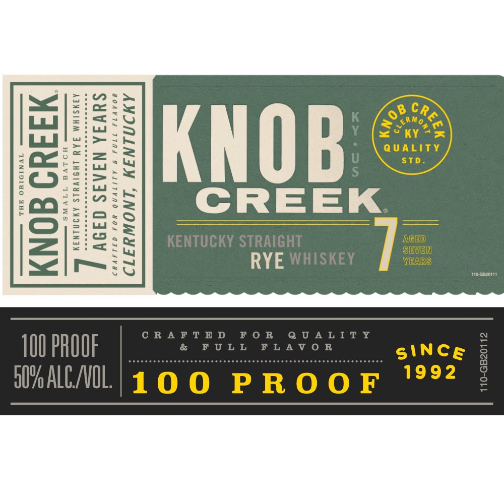 Knob Creek 7 Year Old Kentucky Straight Rye Rye Whiskey Knob Creek   