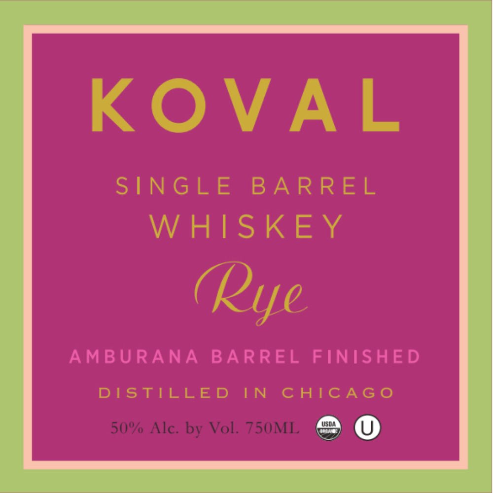 Koval Amburana Barrel Finish Rye Rye Whiskey Koval   