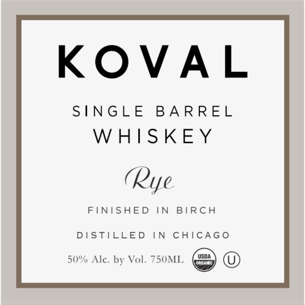 Koval Birch Finish Rye Rye Whiskey Koval   