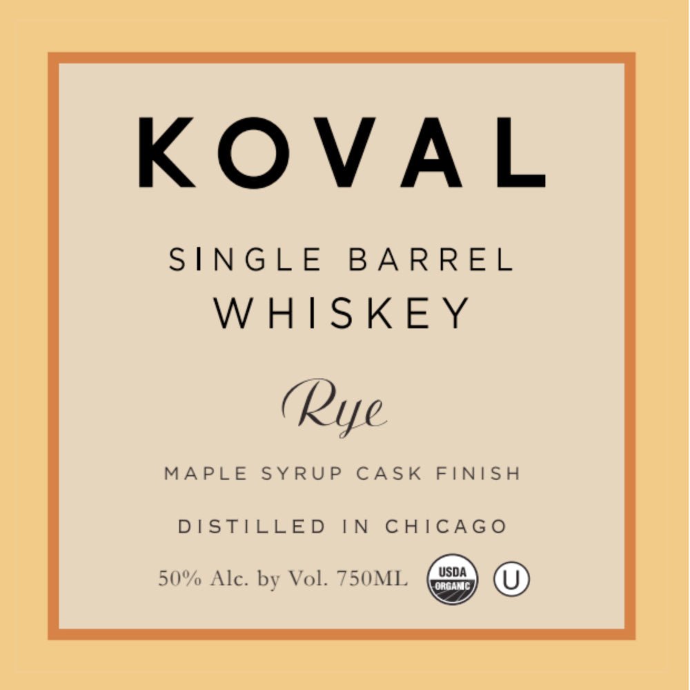Koval Maple Syrup Cask Finish Rye Rye Whiskey Koval   