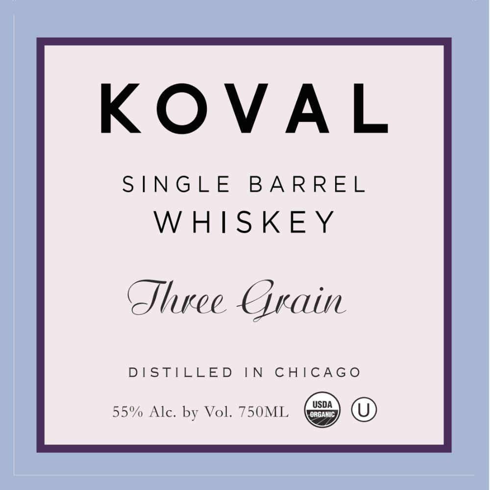 Koval Three Grain Single Barrel Whiskey American Whiskey Koval   
