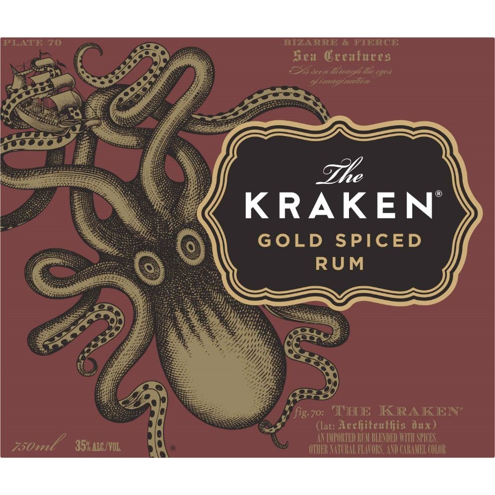 Kraken Gold Spiced Rum 1L Rum Kraken Rum   