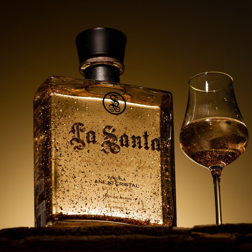 La Santa Tequila 24K Gold Anejo Tequila La Santa Aida Harfush Ron   