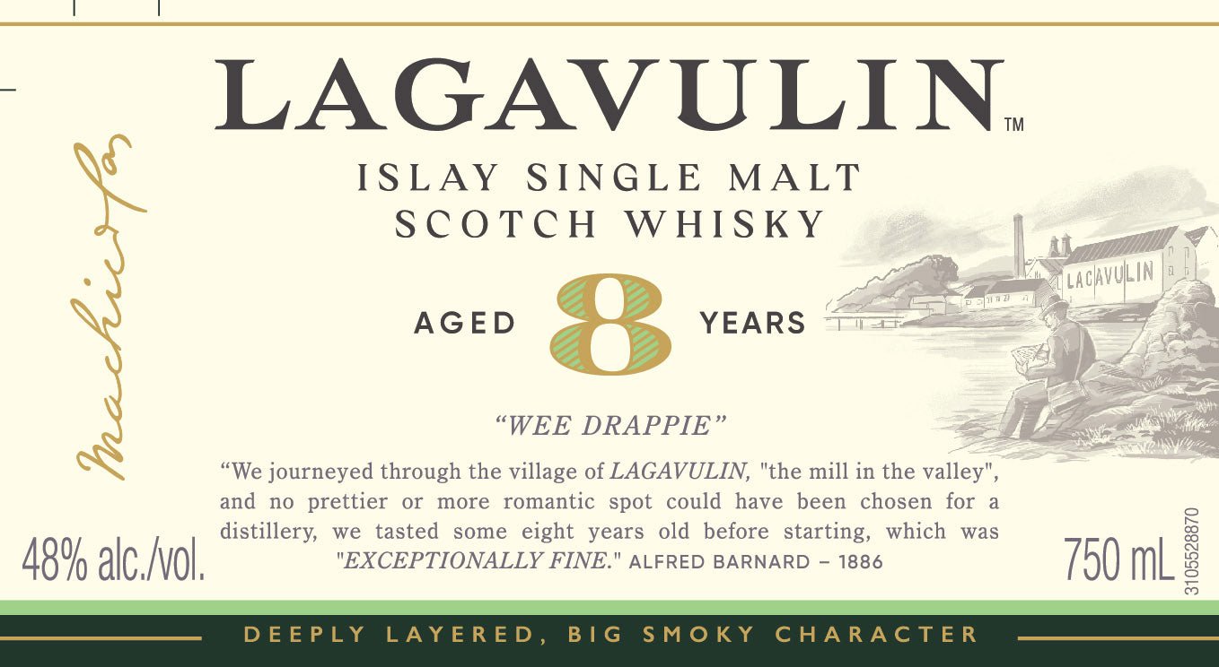 Lagavulin 8 Year Old Islay Single Malt Scotch Whisky “Wee Drappie” - BuyMyLiquor