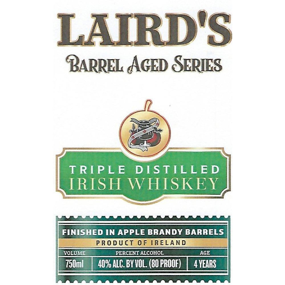 Laird’s Irish Whiskey Finished in Apple Brandy Barrels Irish whiskey Laird & Company   