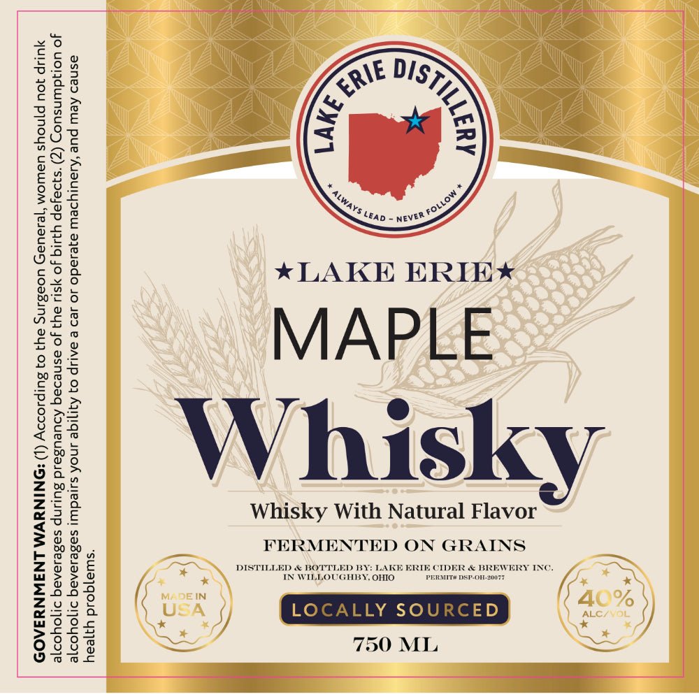 Lake Erie Maple Whisky American Whiskey Lake Erie Distillery   