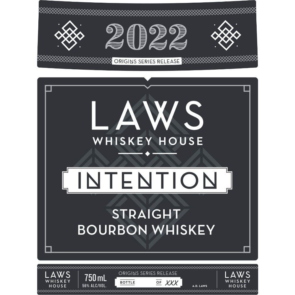 Laws Intention Straight Bourbon Origins Series 2022 Bourbon Laws Whiskey House   