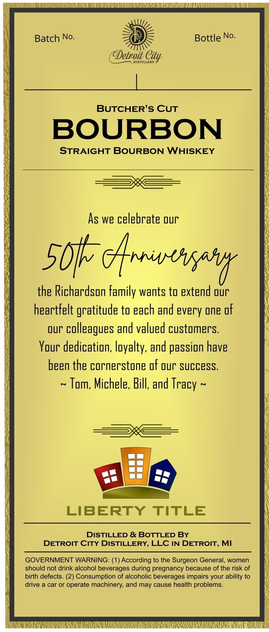 Liberty Title Butcher's Cut Straight Bourbon Whiskey 50th Anniversary Edition - Main Street Liquor