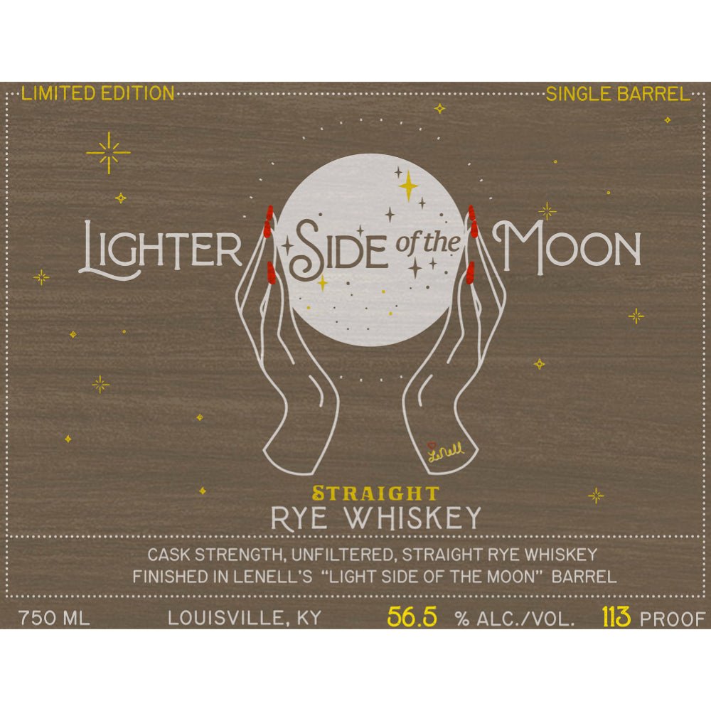Lighter Side of the Moon Straight Rye Whiskey Rye Whiskey Woodwork Distillery   