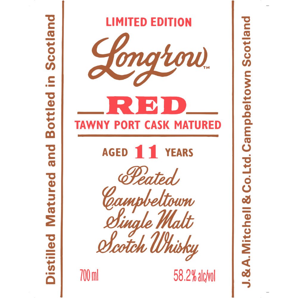 Longrow Red 11 Year Old Tawny Port Cask Matured Scotch Scotch Springbank   