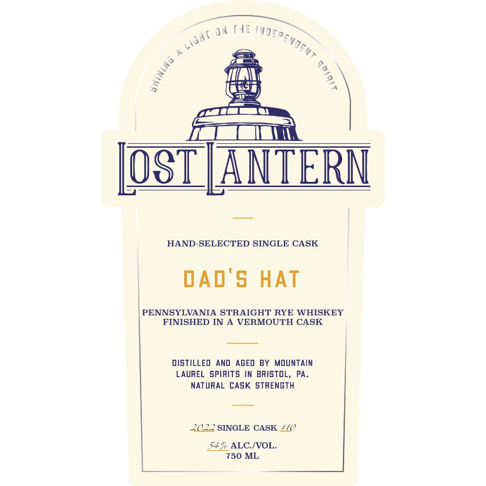 Lost Lantern Dad’s Hat Vermouth Cask Finished Pennsylvania Straight Rye Rye Whiskey Lost Lantern   