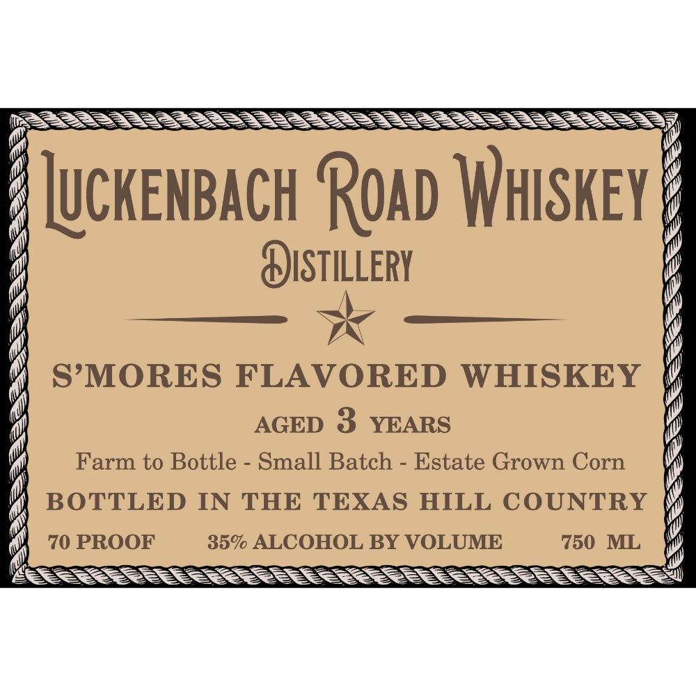 Luckenbach Road S’mores Flavored Whiskey American Whiskey Luckenbach Road Whiskey Distillery   