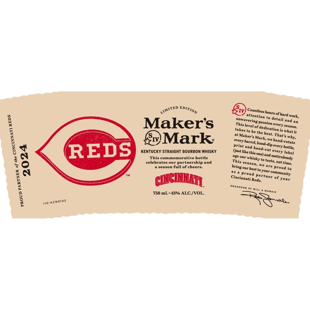 Maker’s Mark Cincinnati Reds Straight Bourbon 2024 Release Bourbon Maker's Mark   