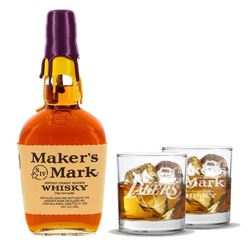 Maker's Mark Limited Edition Lakers "Home Court" Gift Set Bourbon Maker's Mark   