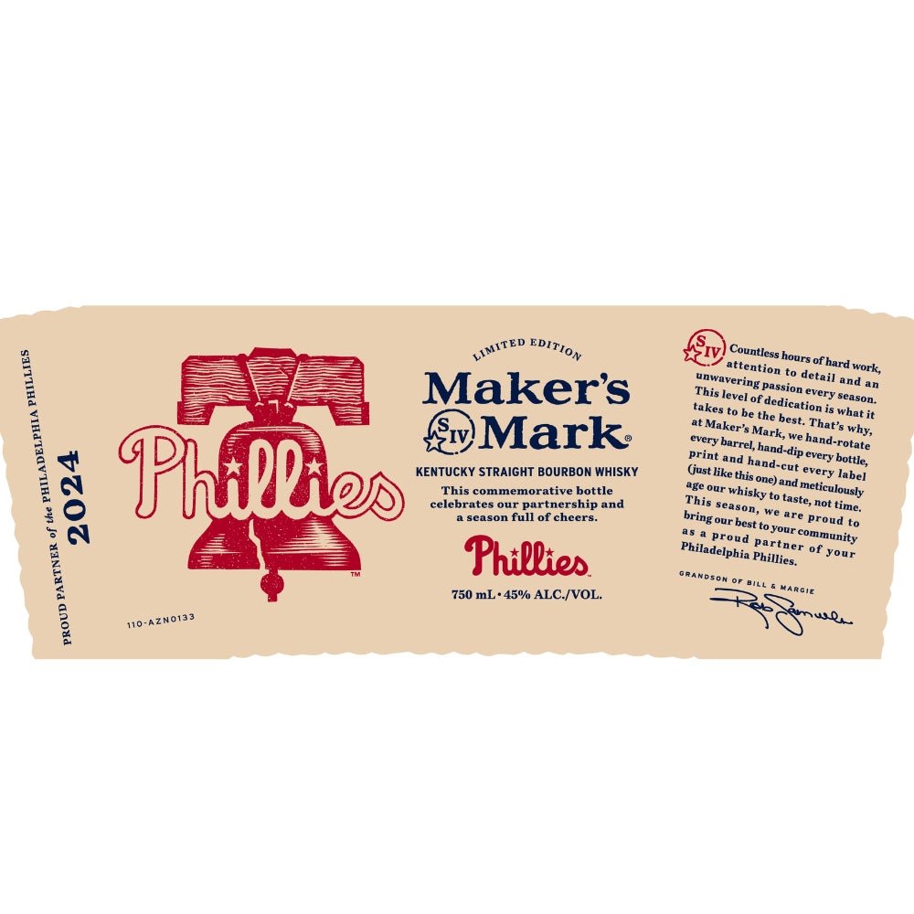 Maker’s Mark Philadelphia Phillies Straight Bourbon 2024 Release Bourbon Maker's Mark   