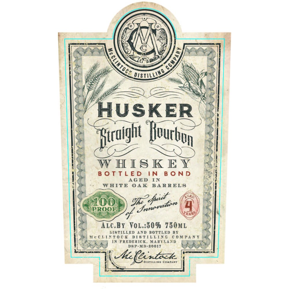 McClintock Husker Bottled in Bond Straight Bourbon Bourbon McClintock Distilling   