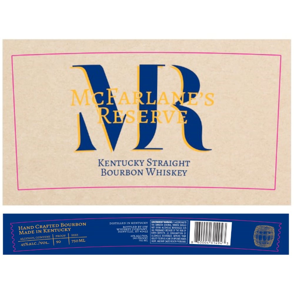 McFarlane's Reserve Kentucky Straight Bourbon - Main Street Liquor