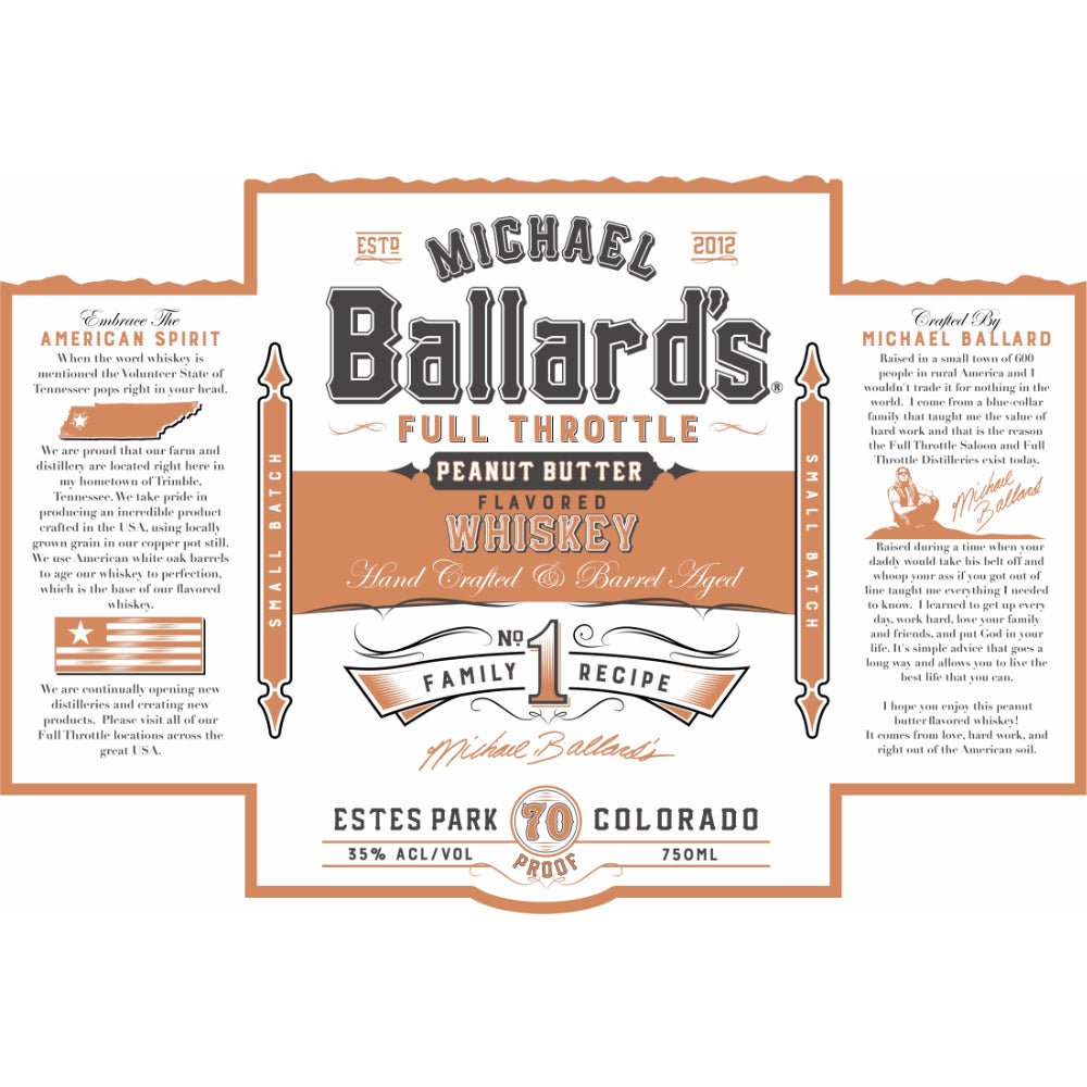 Michael Ballard’s Full Throttle Peanut Butter Flavored Whiskey American Whiskey Full Throttle Saloon   