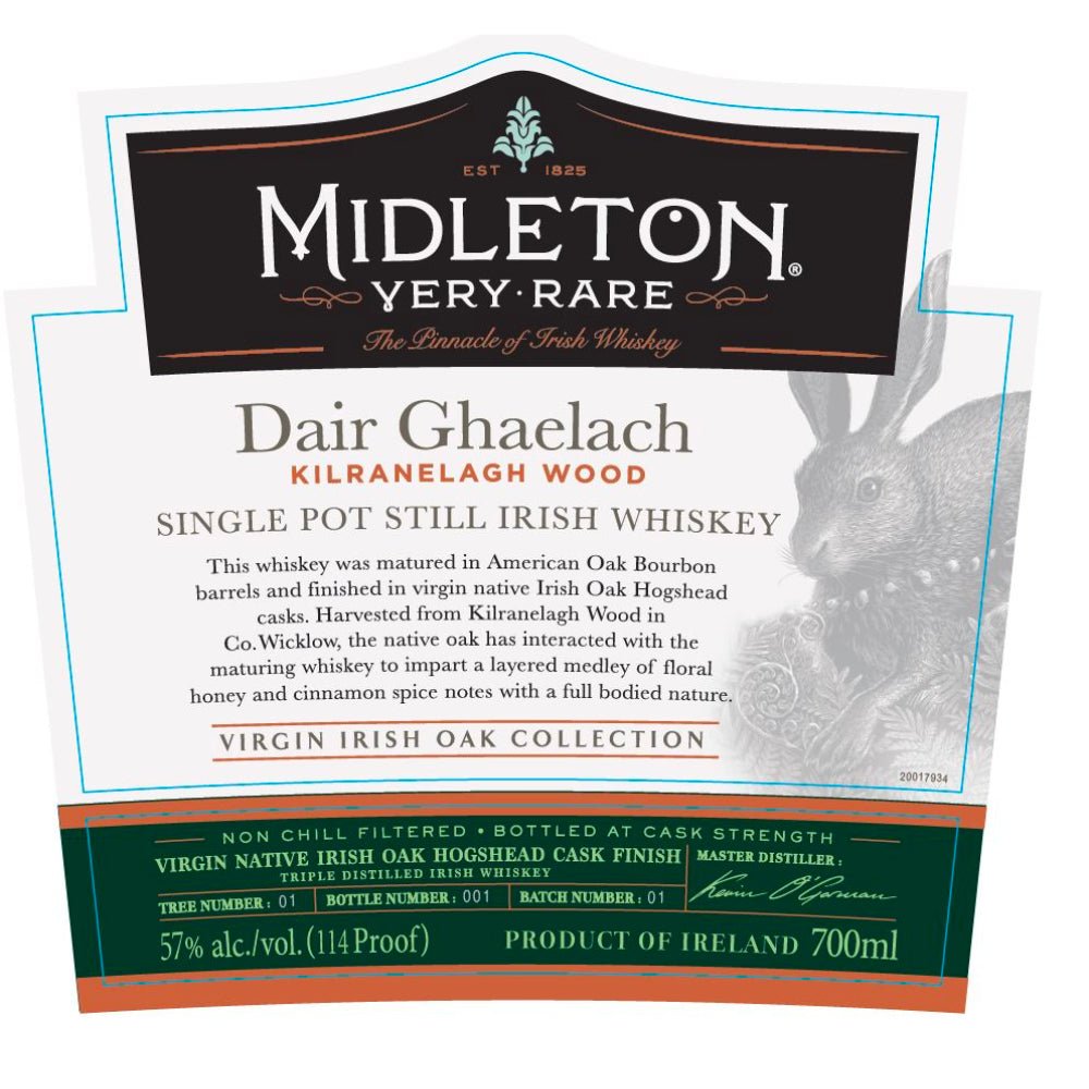 Midleton Very Rare Dair Ghaelach Kilranelagh Wood Irish whiskey Midleton   