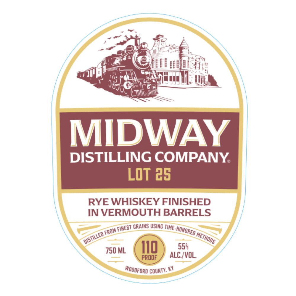 Midway Lot 25 Rye Finished in Vermouth Barrels Rye Whiskey Midway Distilling Company   
