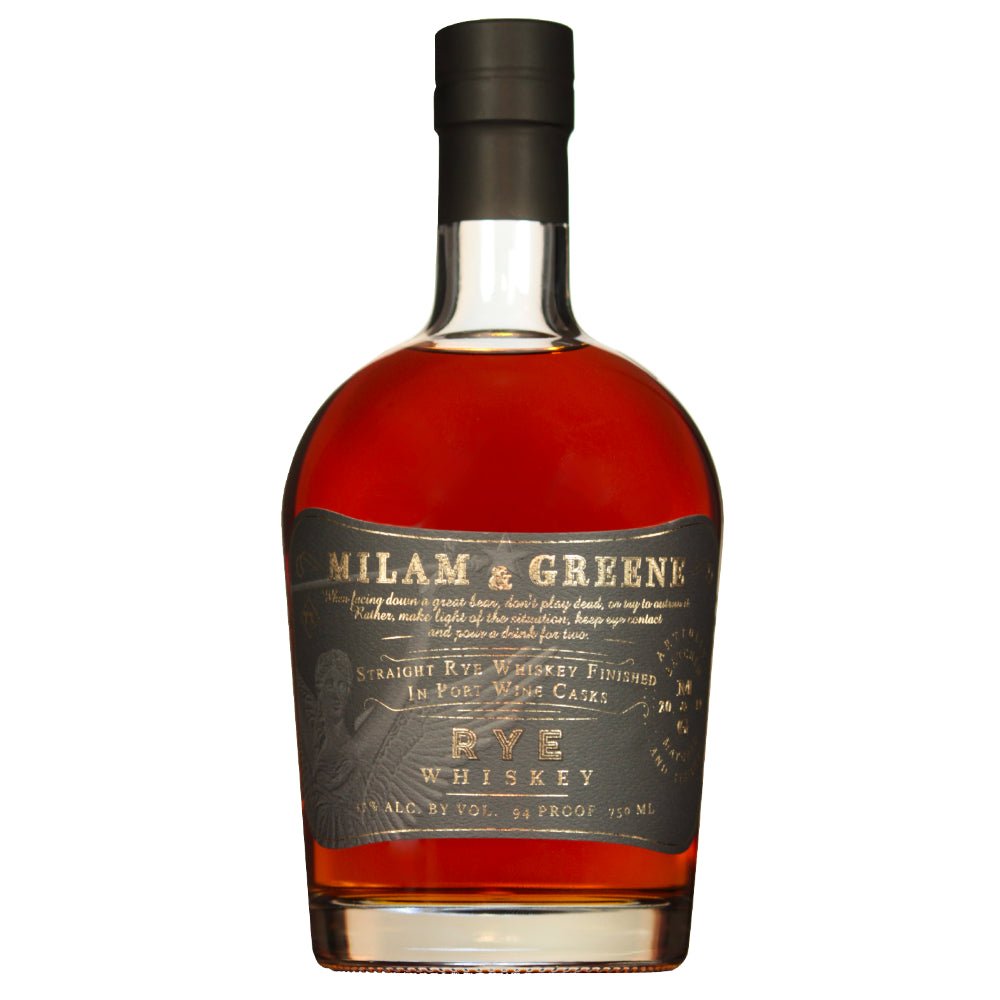 Milam & Greene Port Cask Finish Straight Rye Whiskey Rye Whiskey Milam & Greene   