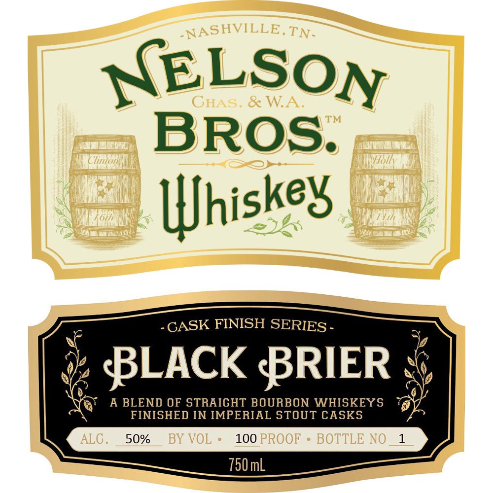 Nelson Bros Black Brier Bourbon Finished in Imperial Stout Casks American Whiskey Nelson’s Green Brier   