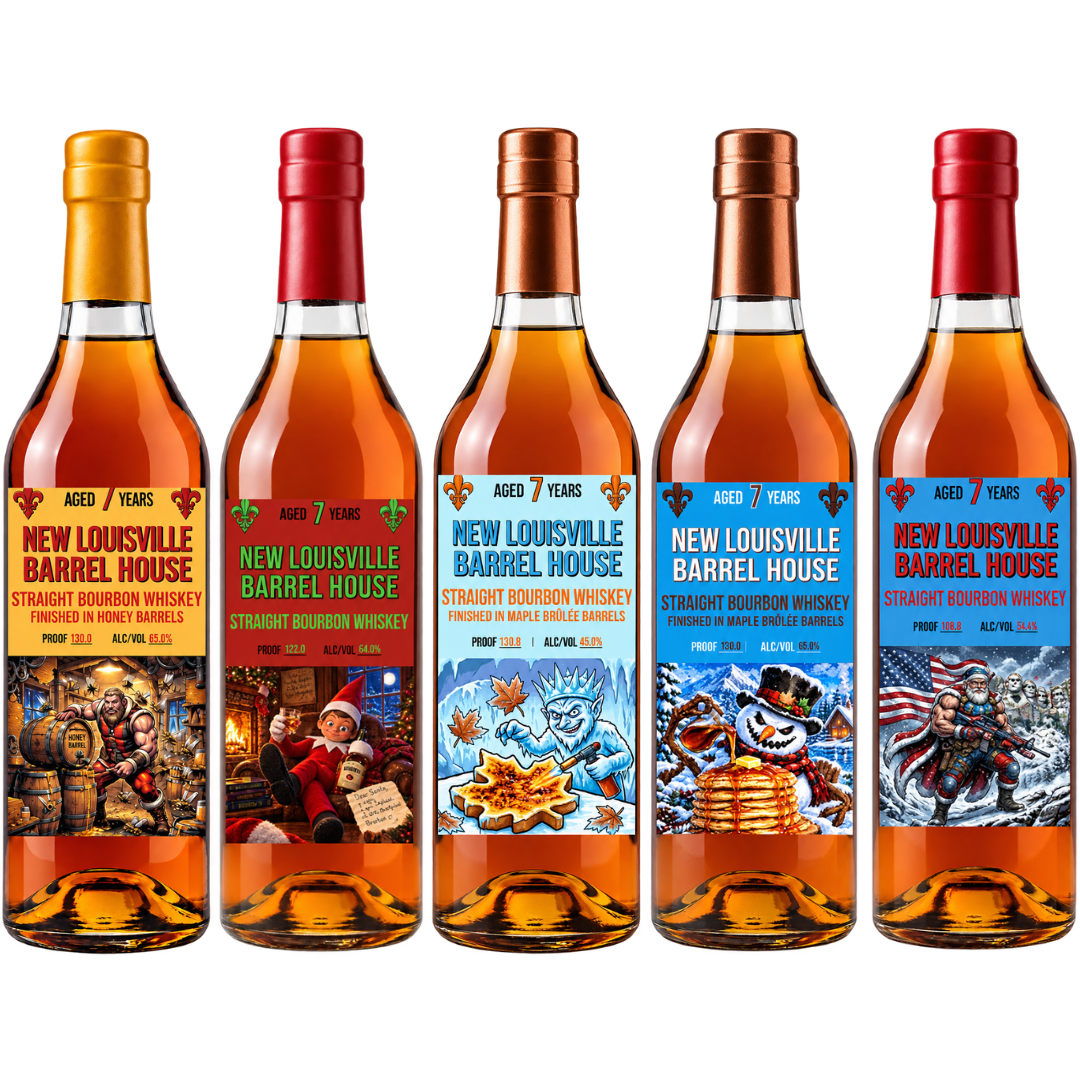 New Louisville Barrel House Christmas Edition 7 Year Bourbon 5-Pack Bundle (Pre-Order) - BuyMyLiquor