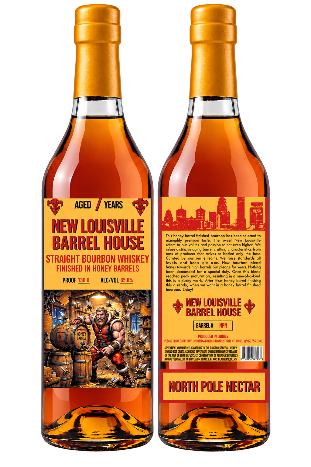 New Louisville North Pole Nectar Christmas Edition 7 Year Honey Barrel Finished Bourbon 130 Proof (Pre-Order) - BuyMyLiquor