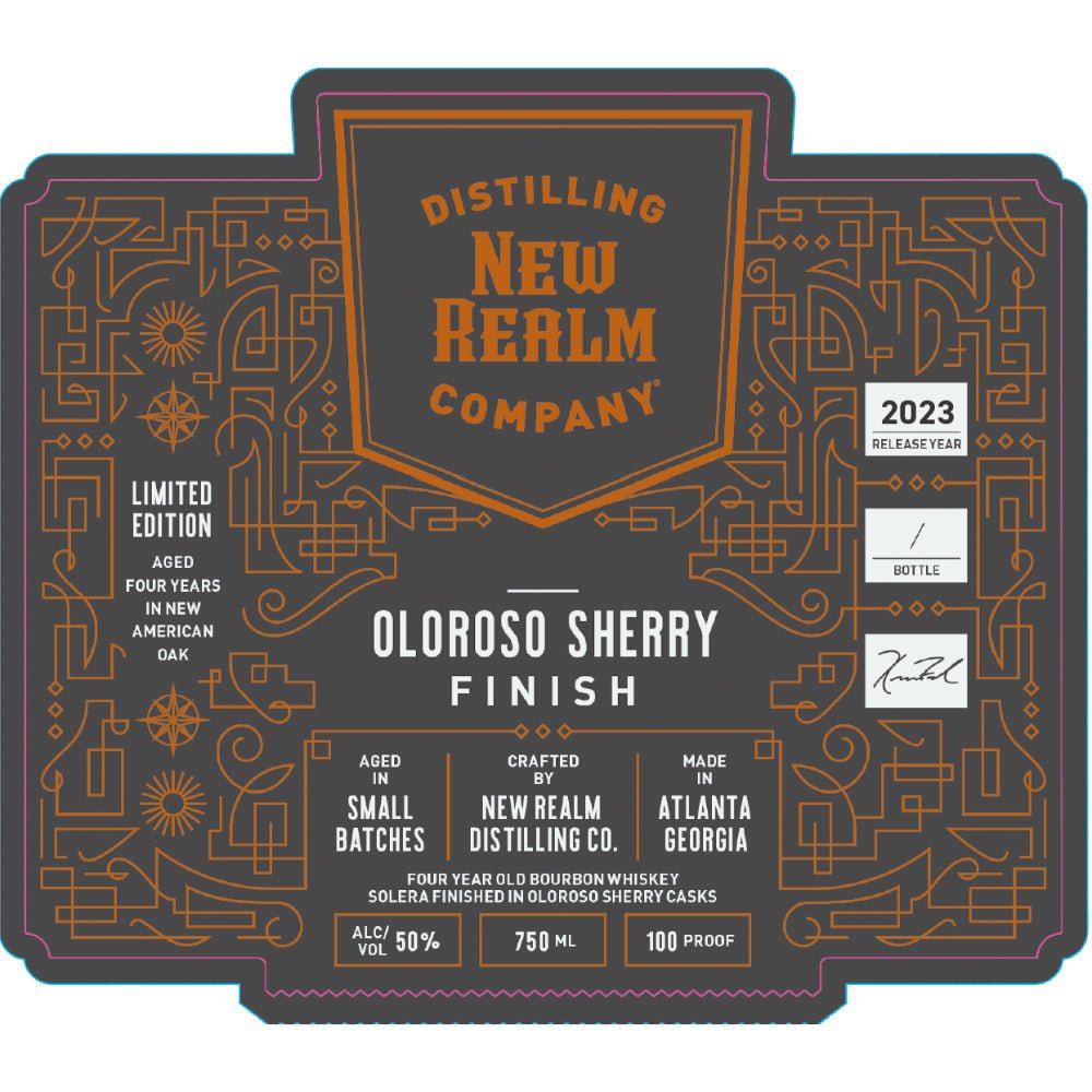 New Realm 4 Year Old Oloroso Sherry Finish Bourbon Bourbon New Realm Distilling   