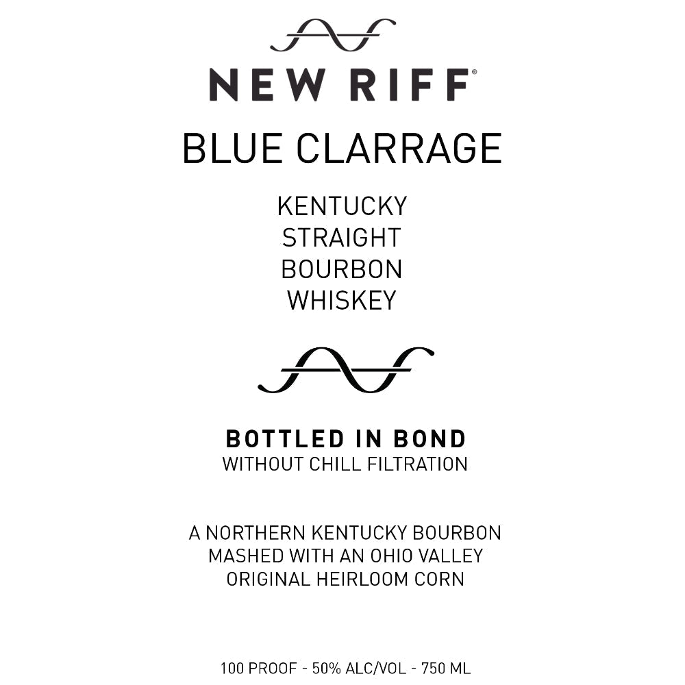 New Riff Blue Clarrage Bottled in Bond Kentucky Straight Bourbon Bourbon New Riff Distilling   