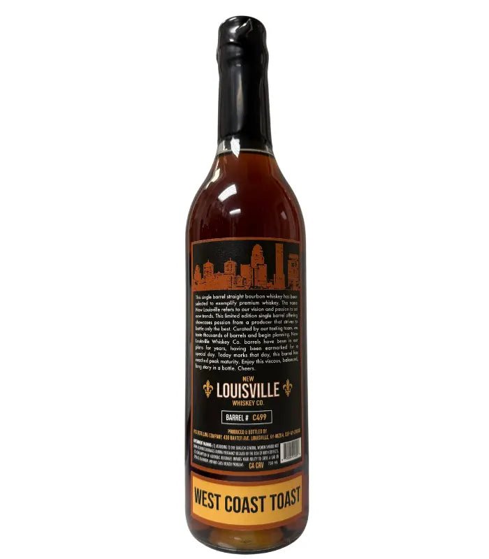 Nulu New Louisville Whiskey Co. 8 Year Bourbon “West Coast Toast” Barrel C499 128.4 Proof - BuyMyLiquor
